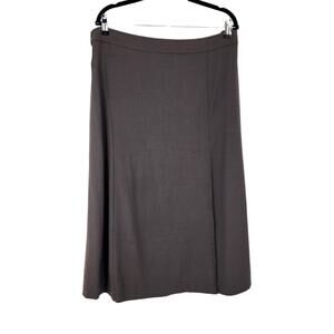 Eileen Fisher Women's System Midi Length Wool Blend Brown Skirt Size Large
